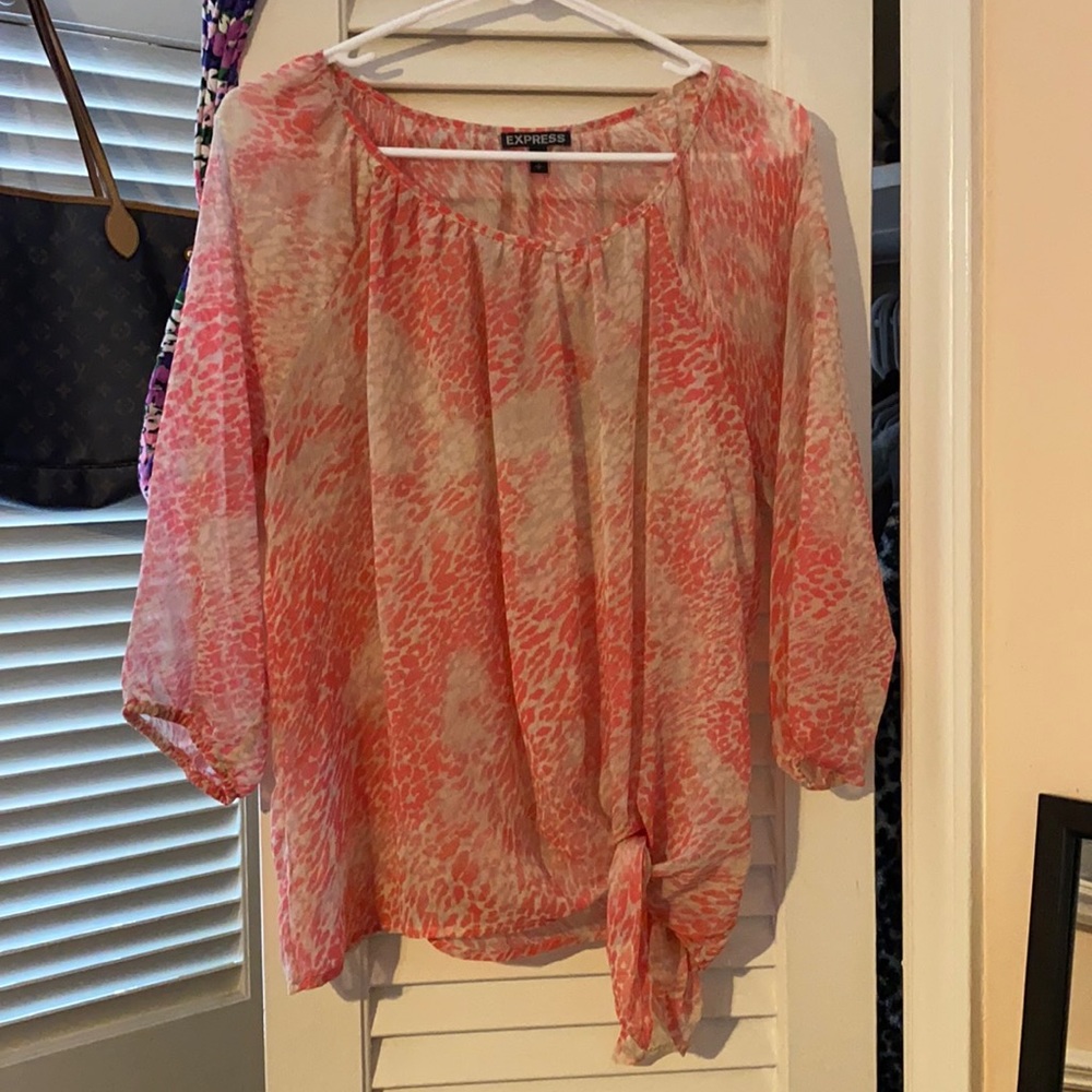 Women’s express blouse pink animal print